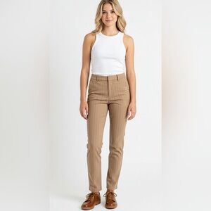 Abercrombie & Fitch Tan Pinstriped Women’s Pants Small